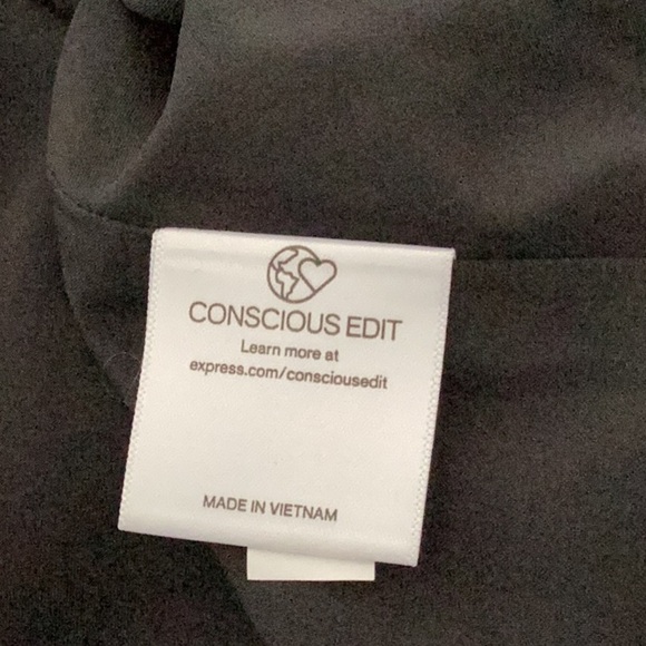 Express New Embellished Stones  Long  Black Women's Coat Extra Small Oversized - Picture 9 of 13